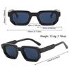 UV400 Protection Square Frame Sunglasses Y2K Eyewear Fashion Punk Sun Glasses  for Women & Men