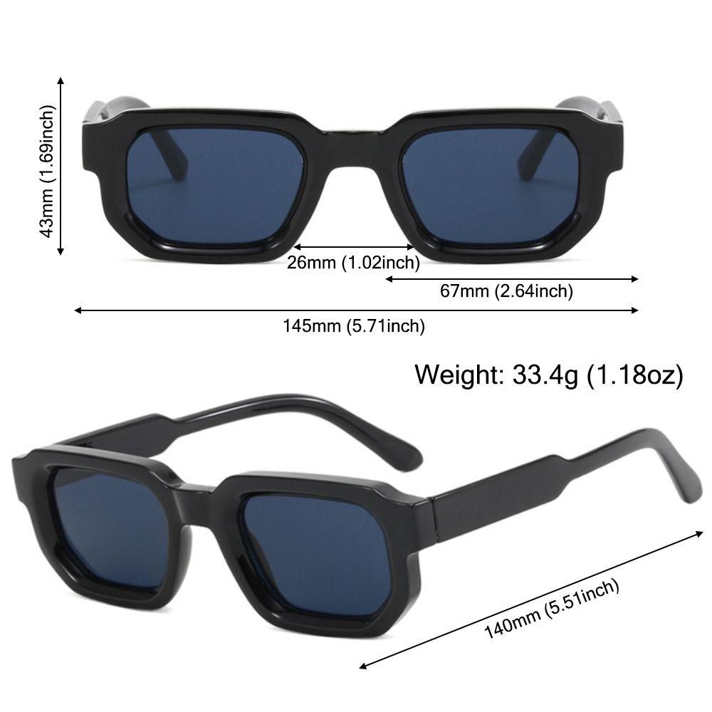 UV400 Protection Square Frame Sunglasses Y2K Eyewear Fashion Punk Sun Glasses for Women & Men