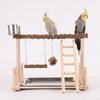 Wooden Bird Playground Parrots Chewing Toys for Cage Accessories Cockatiels