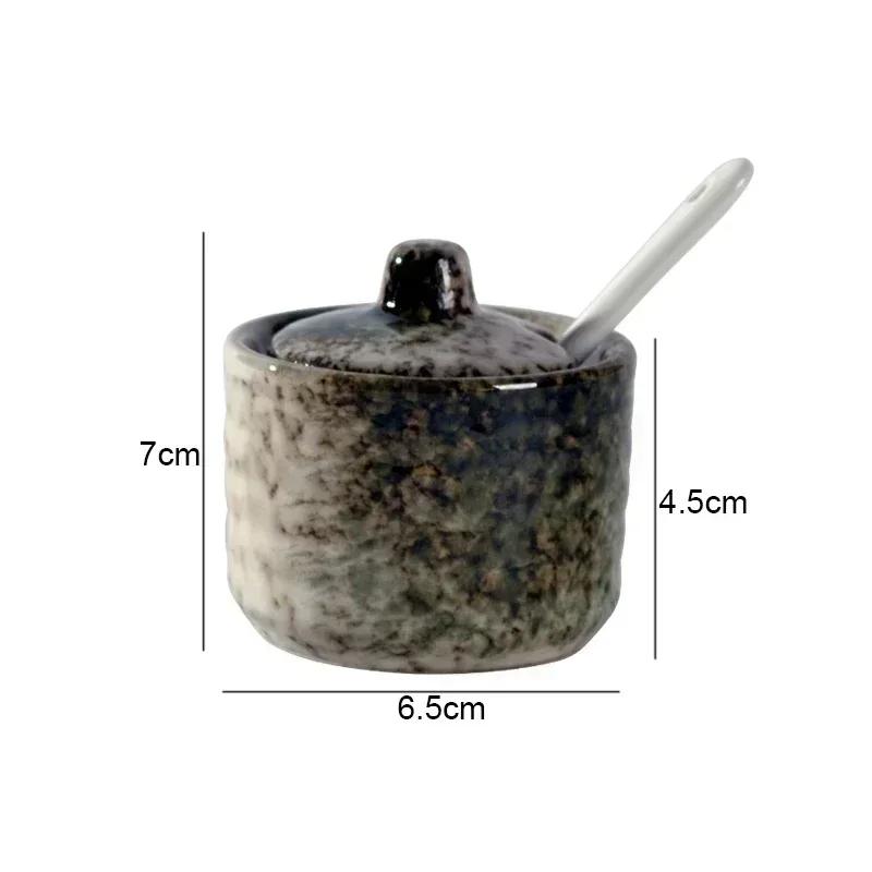 Ретро керамические банки для приправ Солонки и перечницы Кухонные принадлежности для специй Банки для специй Коробка для приправ Кухонные принадлежности