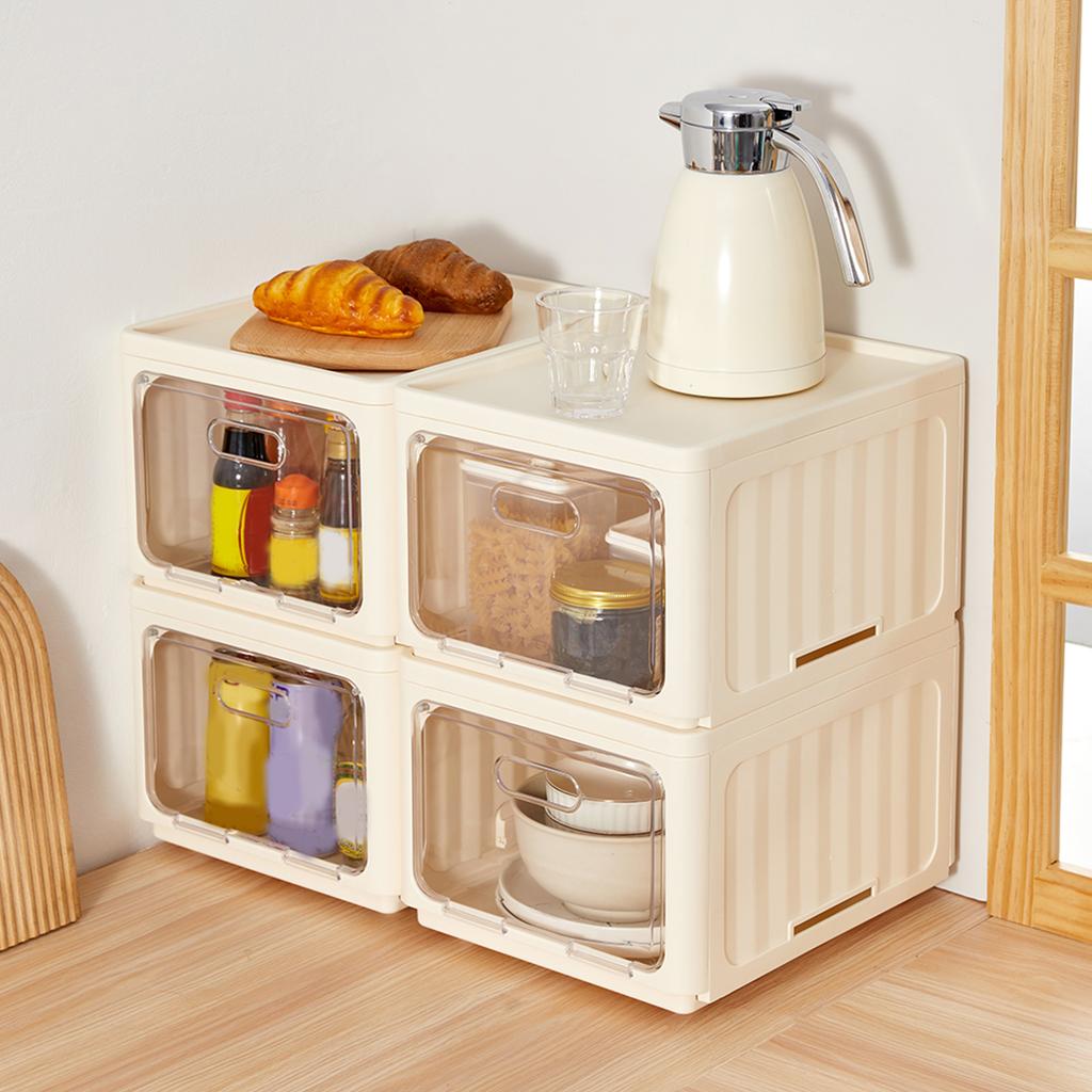 Складной ящик для хранения для баночек со специями, пластиковый складной контейнер для хранения, многофункциональный штабелируемый органайзер для хранения на кухне