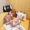New Handbag Women's Bag Mobile Phone Bag Plaid Silk Scarf Bag Shoulder Bag Girls Messenger Bag