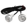 Kaito Denshi [Pack of 2] Waterproof Large LED Spotlight 23mm (Silver Socket) Red