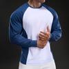Весенний приталенный эластичный тренировочный костюм с длинным рукавом, повседневная модная футболка для бега, спорта, фитнеса, улицы для мужчин
