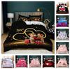 Love Home Bedding Set 3D Printing Couple Room Bedding Set AU240 * 270 Super Big Bed Newly Married Room Quilt and Pillowcase 2/3 Pieces