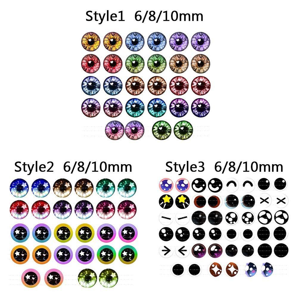 50 шт./25 пар Горячее время Аксессуары с драгоценными камнями Глаза животных Сделай сам Поделки Стеклянные глаза кукол Кукольные глазные яблоки