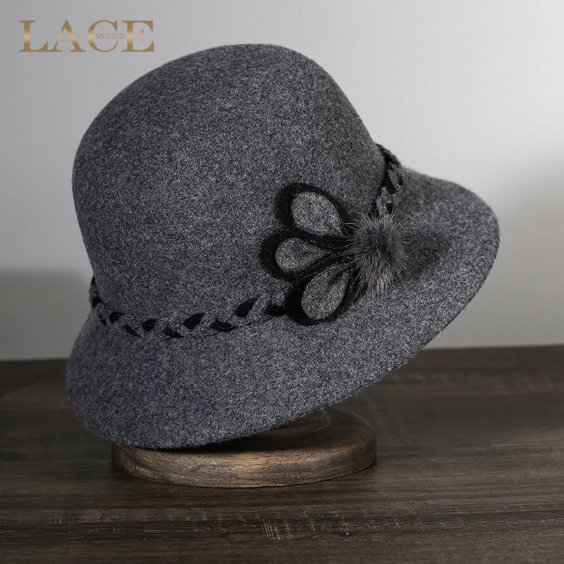 Шапки для женщин среднего возраста и пожилых женщин, осенне-зимние шерстяные шапки-лопатки, цилиндры, толстые теплые шапки для рыбаков для мам