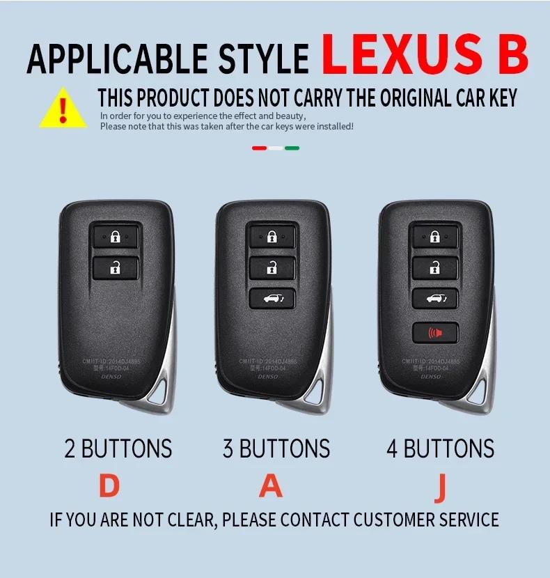 THQP1 Zinc Alloy Car Key Case Cover Protector Shell For Lexus NX GS RX IS ES GX LX RC 200 250 350 LS 450H 300H Keychain Accessories