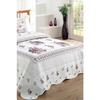 Flower Lilac Double Kapitone Bed Cover