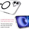 For iPhone 16 Magnetic Case Compatible with MagSafe 1.0mm Ultra Thin PC Back Cover - Black