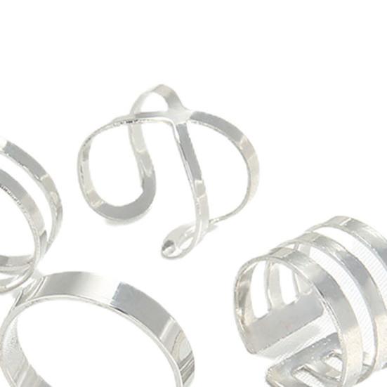 8Pcs/Set Finger Ring Elegant Vintage Retro Creative Multi Style Jewelry Ring for Women