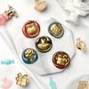 1pc 3D Shaped Embossed Stamp Heads Literary Series Wax Seal Stamps Fire Paint Stamps for Decorating Invitations Sealing Wax