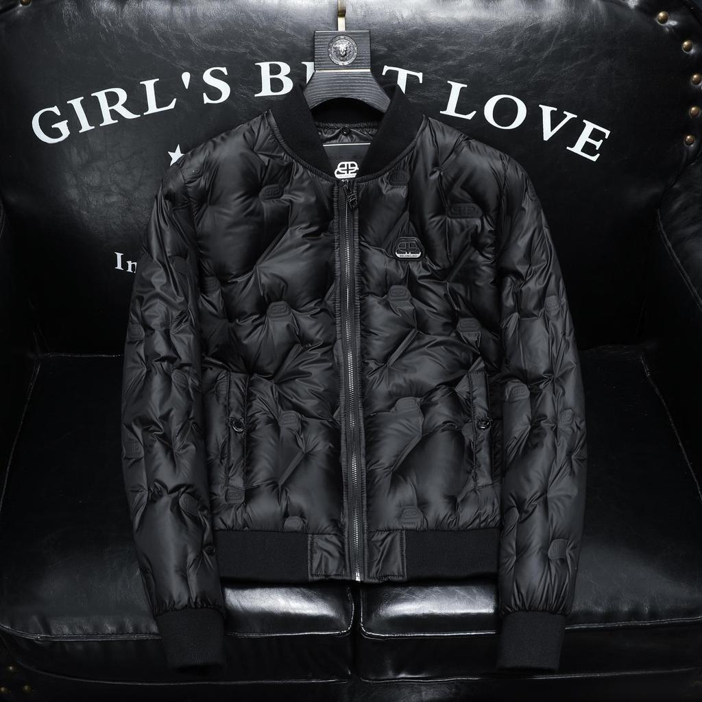 Европейская съемная воротник Темно-цветочный пуховик - Зимний модный тренд 2025 года для мужчин