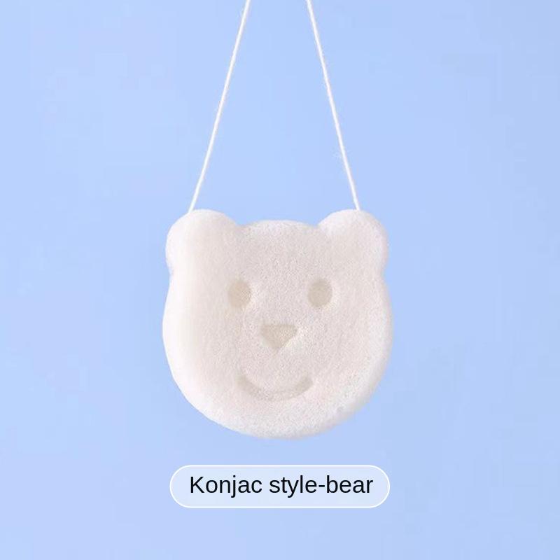 Konjac Puff Детская губка для ванны Детский шампунь для мытья лица Артефакт Детская ванночка Хлопок Домашнее отшелушивание
