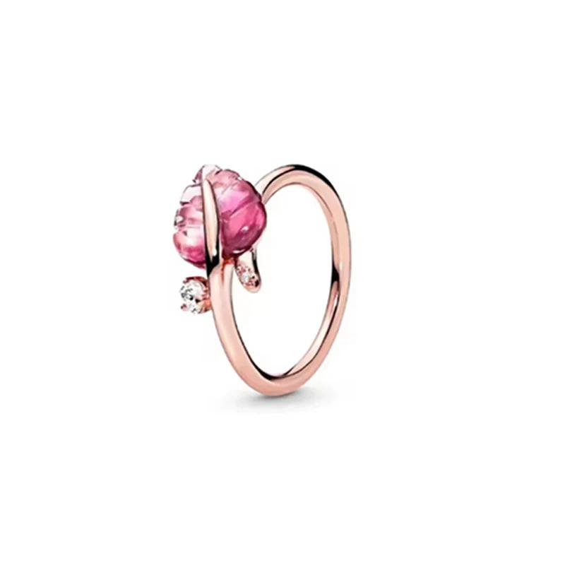 Exquisite 925 Sterling Silver Charming Rose Gold Series Daisy Ring Ladies' Classic Holiday Party Jewelry