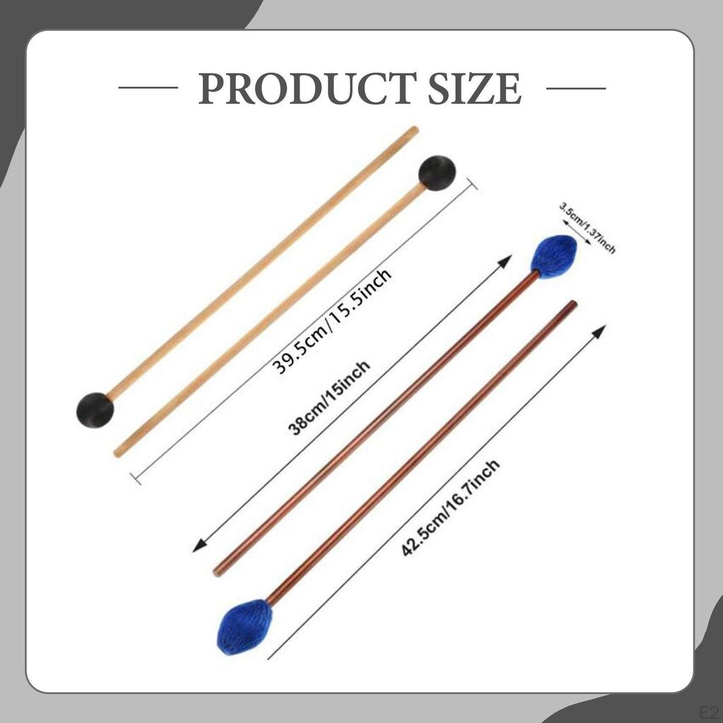 4 шт. палочки для маримбы, барабанные палочки, инструменты с сумкой для хранения, деревянная ручка, барабан, глокеншпиль