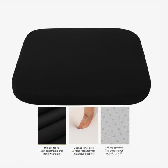 Подушка сиденья из пены с памятью Дышащая Медленно восстанавливающая форму Четыре сезона Нескользящая Моющаяся наволочка Эластичная Для автомобиля Дома Офисного кресла Квадратный коврик для сидения