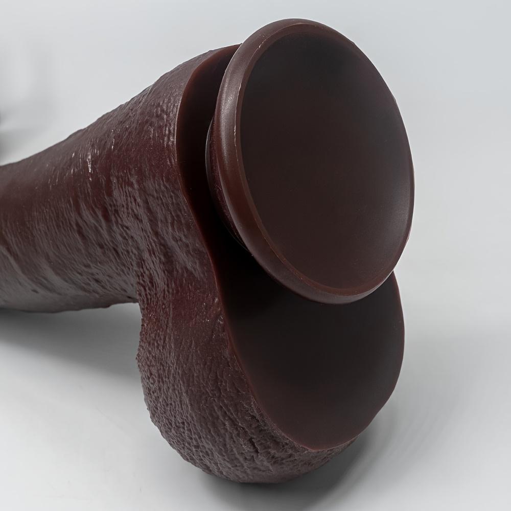 Скимитар Дилдо – Очень большой изогнутый силиконовый дилдо двойной плотности, с реалистичными венами, на сильной присоске, взрослая секс-игрушка для пар