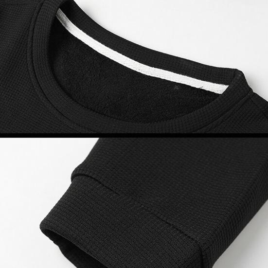 Мужской осенне-зимний топ, искусственный двухсекционный лоскутный однотонный свободный пуловер с круглым вырезом, средней длины, с длинными рукавами, мягкая уличная одежда