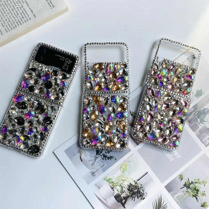 Стиль Ins DIY Чехол Стразы Алмазный Камень Чехол для Телефона Для Motorola Razr 2024 2025 40 50 Moto Razr 40 Ultra 60 Ultra Роскошный Кристальный Чехол для Телефона