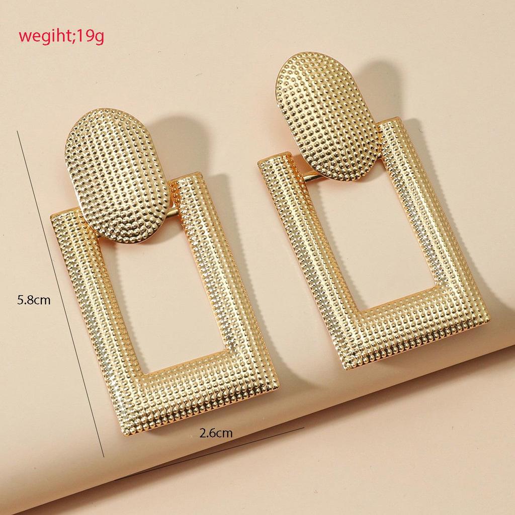 Big Metal Earring Vintage Geometric Drop Earrings