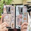 Kickstand Anti-dust Phone Case For Blackview BV6900 Wrist Strap Ring Cartoon Anti-knock Waterproof Cute Dirt-resistant