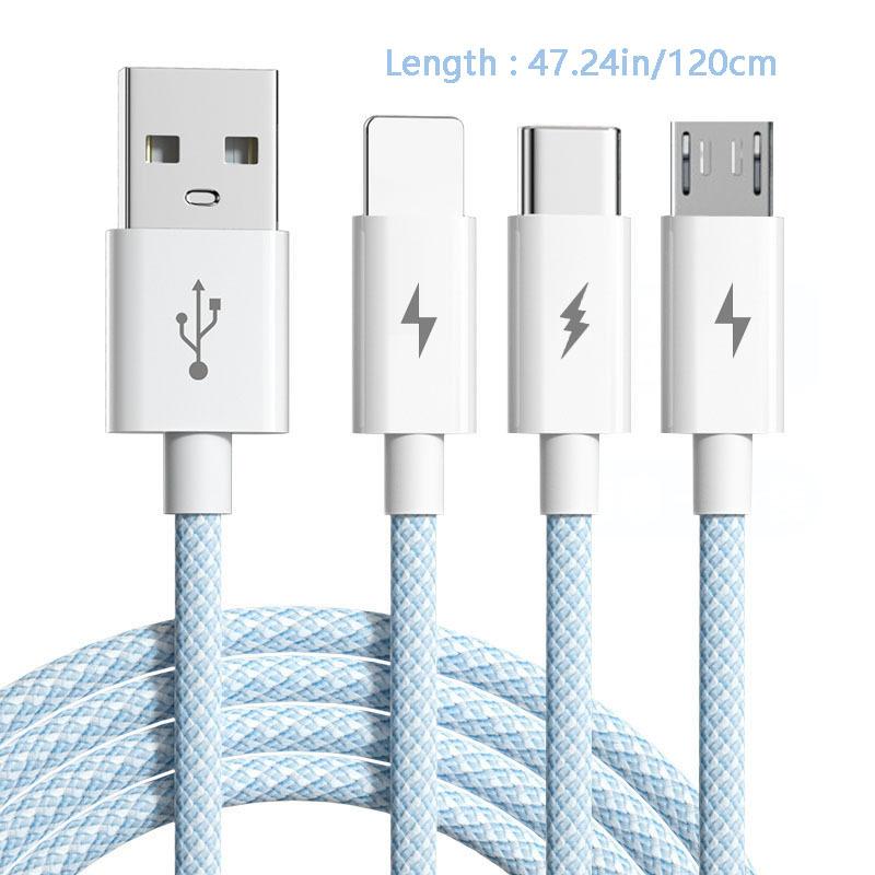 66 Вт сверхбыстрая зарядка Macaron Woven 1/3 кабель для передачи данных подходит для Apple Android TypeC кабель для зарядки