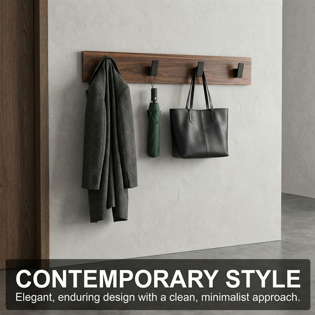 4 Pack Matte Black Towel Hook for Restroom Robe Coat Hook Heavy Duty Wall Hooks for Hanging Bag Hat Mudroom Bedroom Shower Closet Drill in Hanger