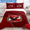 3PCS Ahly Football club Printed Soft Bedding Set,Including 1pc Duvet Cover And 2pcs Pillowcases Perfect for Bedroom, Dormitory, Fan gift