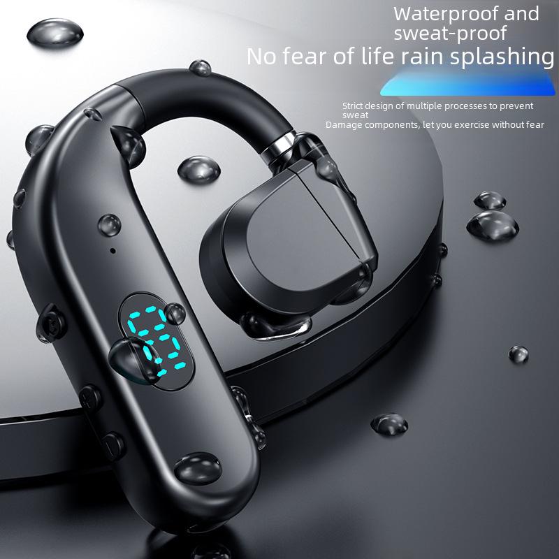 Беспроводная Bluetooth-гарнитура T50: Конструкция с заушным креплением, открытый тип, большая емкость, сверхдлительное время работы от аккумулятора для работы, вождения и бега