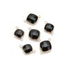 5pcs 11mm White Double Hole Glass Charms Pendants Connector for Chain Bracelets Necklace Women DIY Jewelry Making Findings