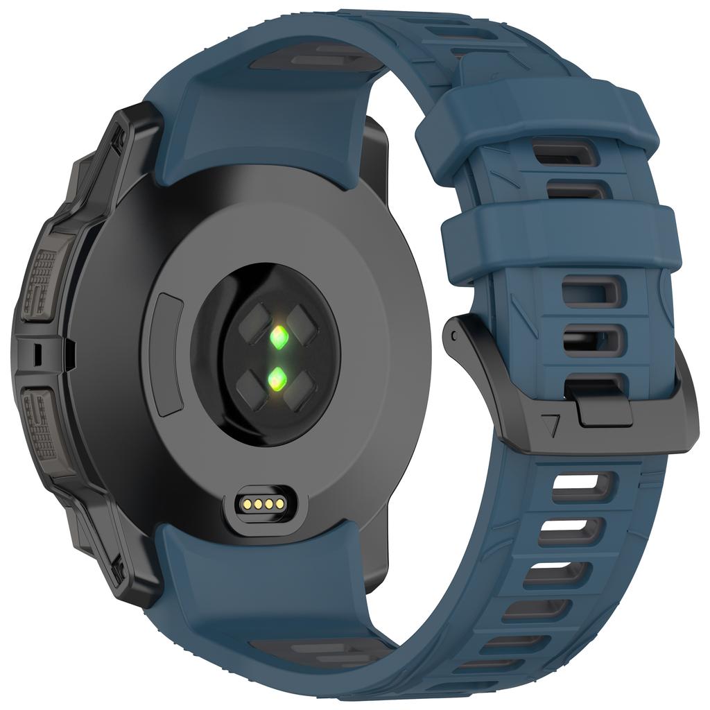 Для Garmin Instinct 3 50 мм Двухцветный ремешок для смарт-часов Спортивный дышащий силиконовый ремешок