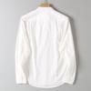 Men's Autumn Versatile Loose Casual Long-Sleeve Shirt with Dark Striped Collar, Made from Washed Cotton, from Foreign Trade Surplus Stock