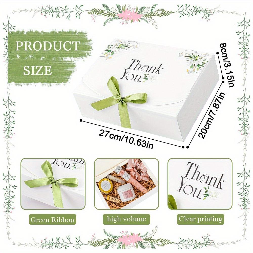 10 шт. подарочных коробок из крафт-бумаги с крышками, коробка для предложения руки и сердца подружке невесты, коробка для угощений с зеленой лентой, подарочная коробка для вечеринки с подарочным мылом, подарочная упаковка для дня рождения