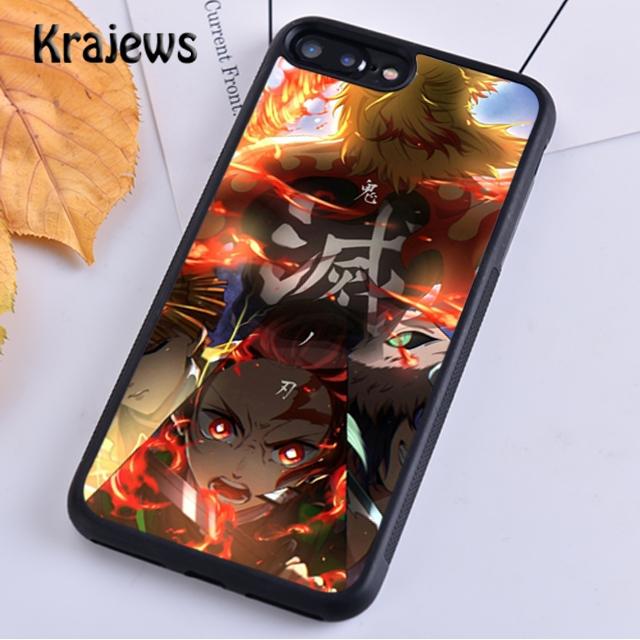 Чехол для телефона Krajews Kimetsu no Yaiba с персонажами для iPhone 14 5 SE 6s 7 8 plus XR XS 11 12 13 pro max Samsung S21 S22ultra