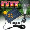 Solar Fountain Pump Replaceable with 5 Nozzles Pond Fountain Water Pump Easy Installation Portable for Pool Fountain Submersible
