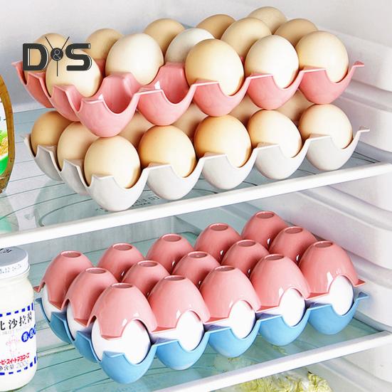 HOW-E 2 шт. подставка для яиц многоцветная многоразовая пластиковая пластина для хранения яиц с 15 сетками для кухни