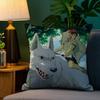 P-PrincesS M-Mononoke Pillow Case Plush Fabric Soft Double Sided Print Sofa Cushion Cover Throw Pillow Covers