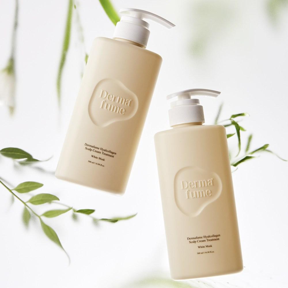 Dermafume Hyalcollagen Scalp Cream Shampoo 500 мл 2 шт + Treatment 500 мл 2 шт Аромат белого мускуса, 1 шт