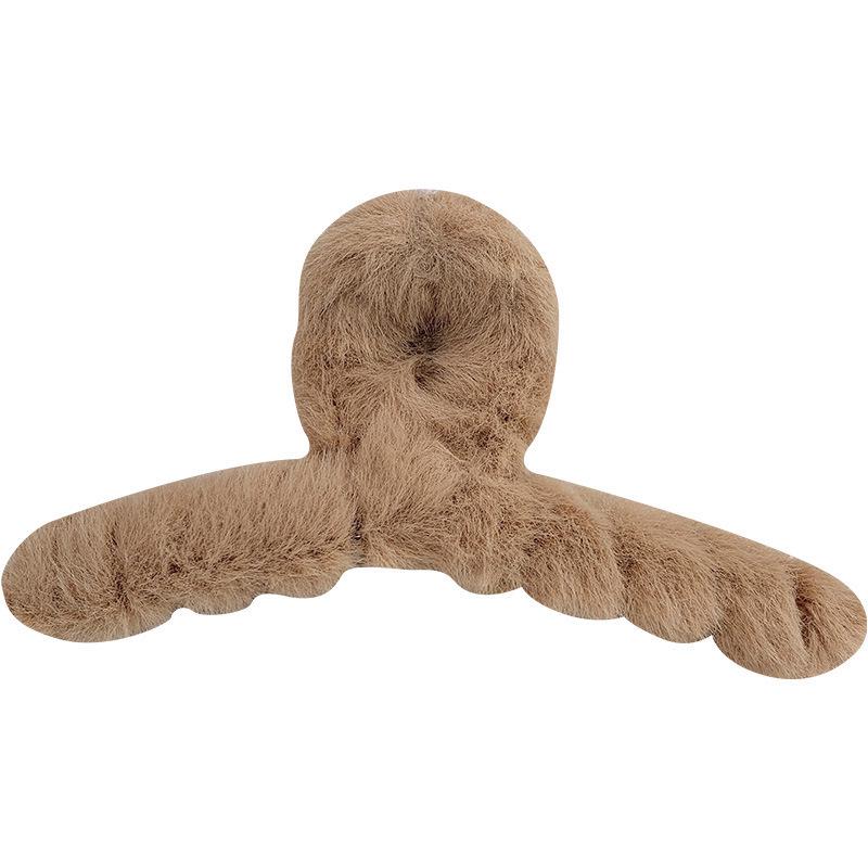 Элегантная корейская большая плюшевая заколка для волос для женщин - в стиле акулы