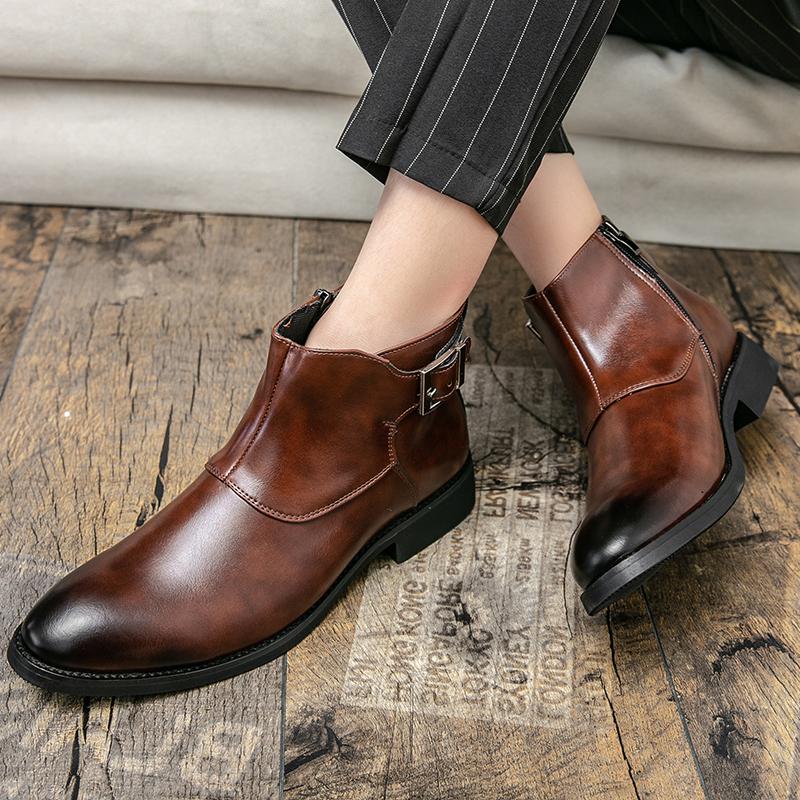Мужские ботинки челси, вечерние кожаные ботильоны, смокинг, свадебные блейзеры, туфли-седла, остроносые ботинки