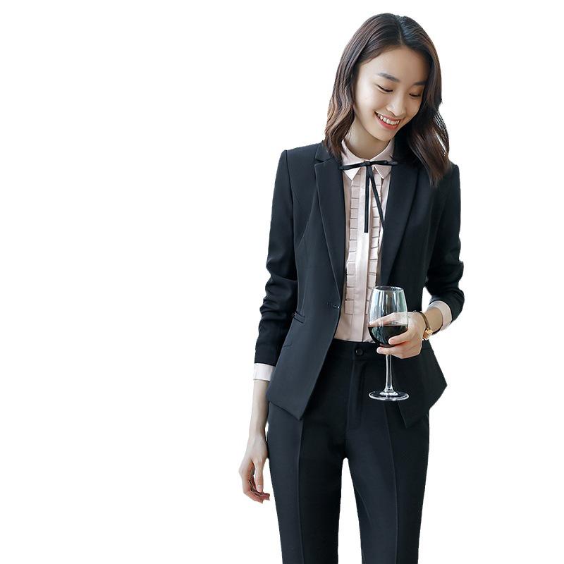 Women's High-End Formal Suit for Autumn/Spring - Elegant Workwear for Beauty Salon & Jewelry Store