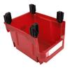 Parts Storage Box Plastic Hangable Stackable Storage Tray for Candy Hardware Craft Supplies 276 X 213 X 178mm Red