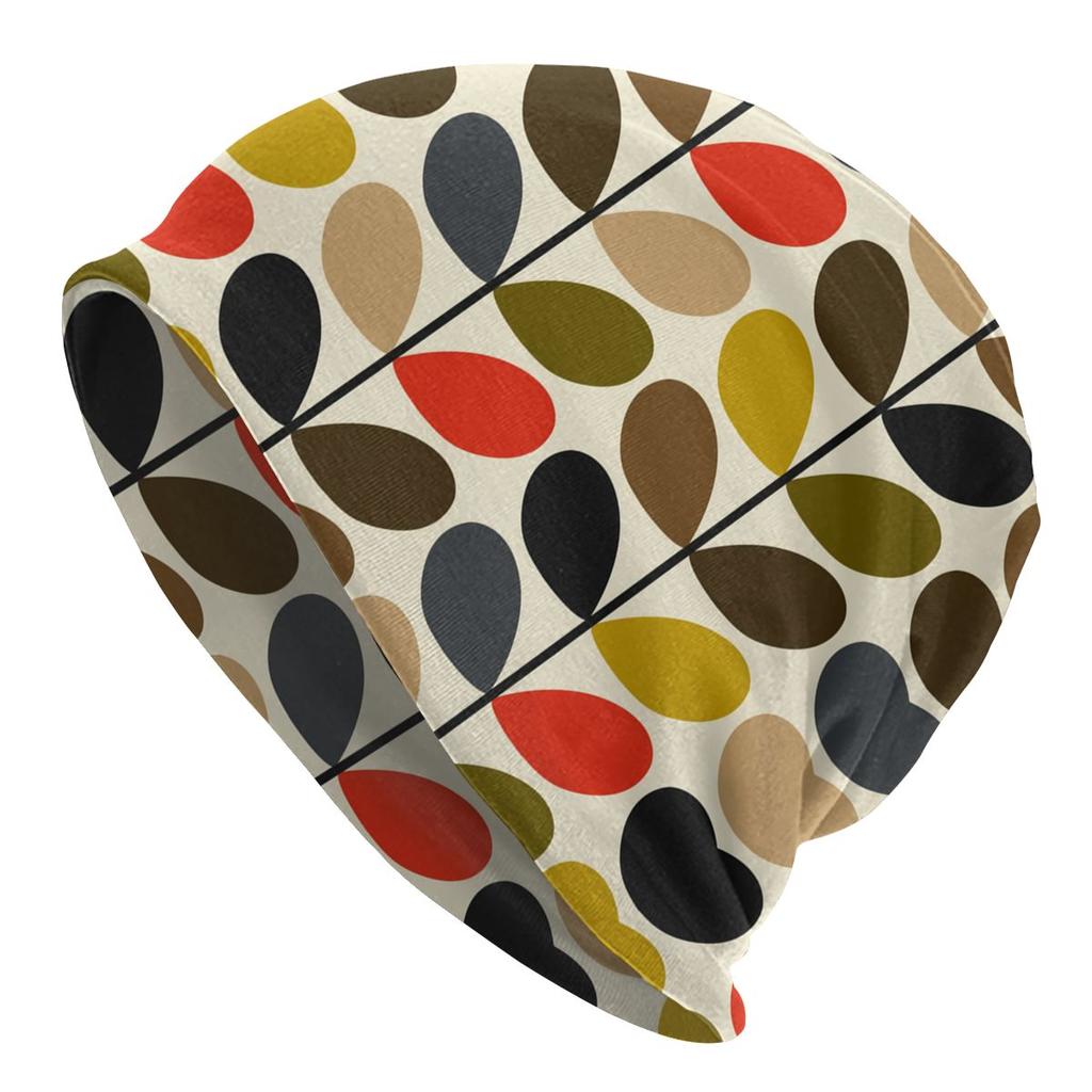 Orla Kiely Abstract Multi Stem Slouchy Beanie Hippie Winter Skullies Beanies Hats Adult Mid Century Scandinavian Knit Bonnet Cap
