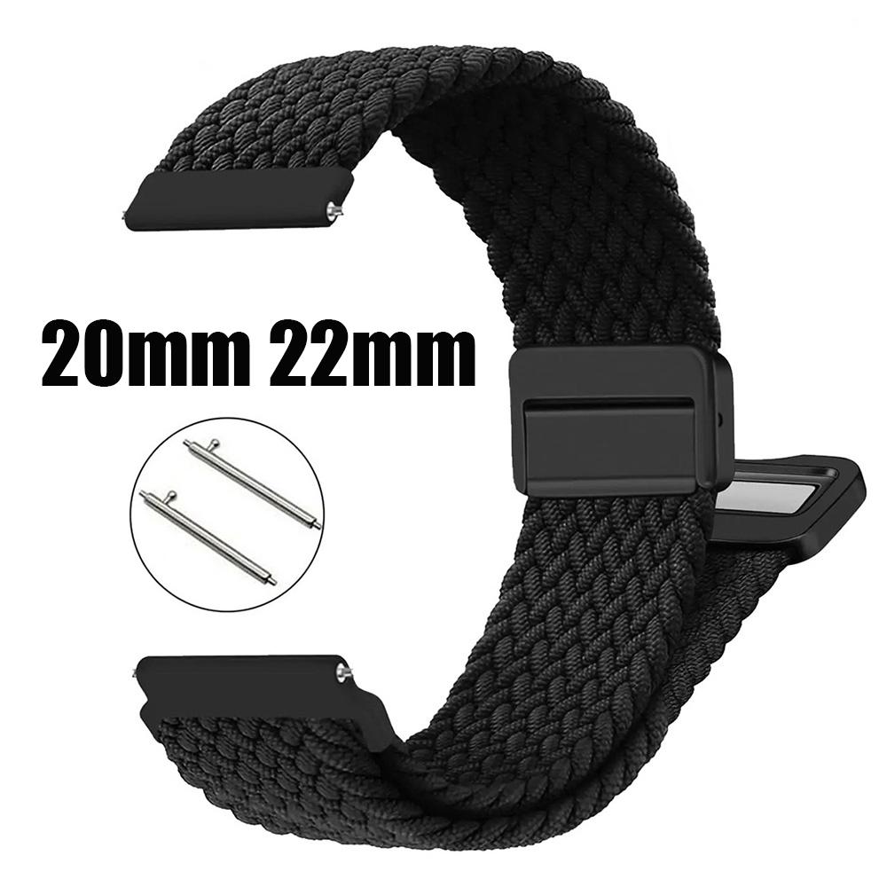 20 мм 22 мм ремешки для Samsung Galaxy Watch 4/5/6/7/6 classic/5 Pro/Gear s3 44 мм 40 мм плетеный ремешок браслет Huawei GT2e 3 4 ремешок