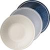 Minoru Pottery Mino Ware Albee 220 Plate Set 3-Color (Gray, Navy, Beige)
