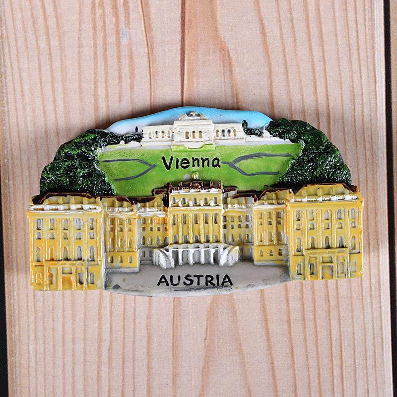 Сувениры для зарубежного туризма Холодильник Италия Швейцария Чили Австрия Вена зарубежный мировой туризм коллекция магнит на холодильник подарок