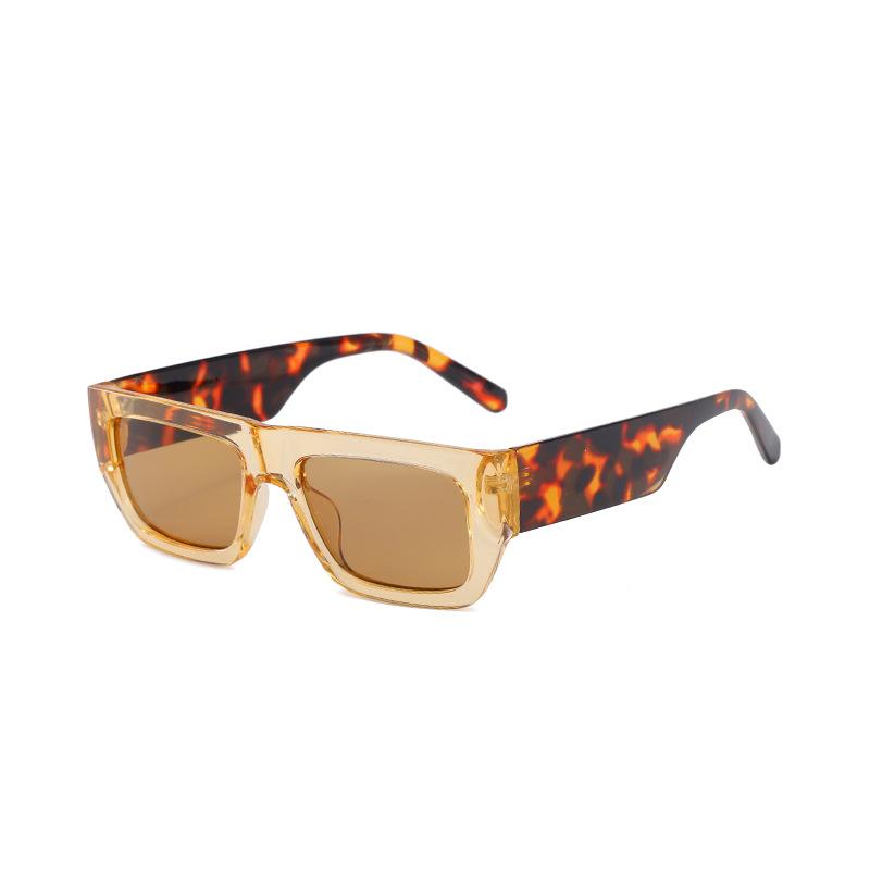 European and American Hong Kong flavor ultra-light single beam thick legs small box fashion sunglasses trendy street photography retro personalized s