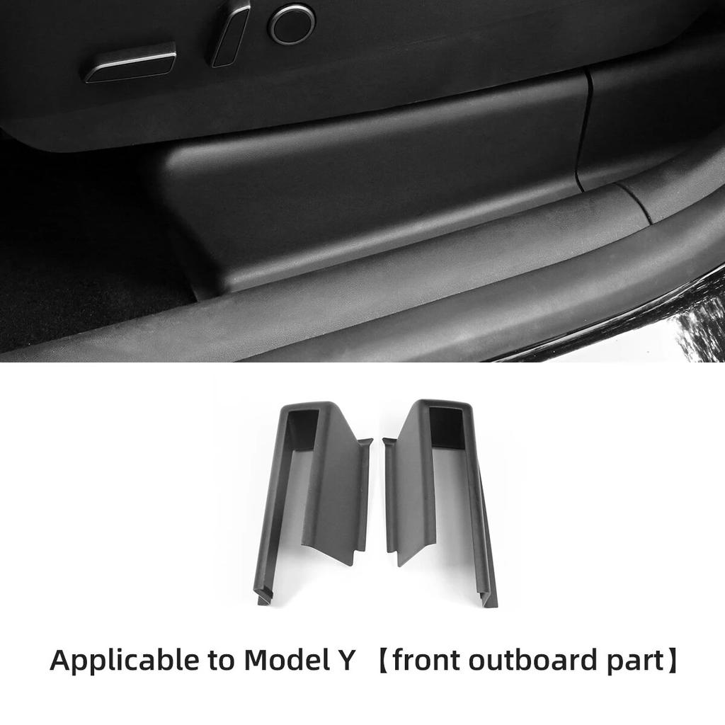 Car Front Seat Track Protection Cover For Tesla Model Y Rear Door Sill Anti Kick Plate Interior Decoration Refit Accessories