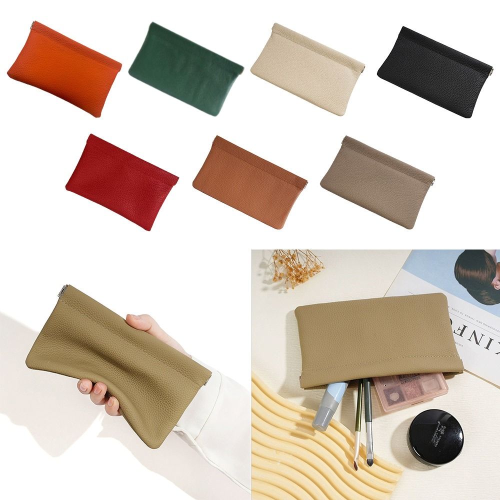 Кошелек из искусственной кожи, автоматическая закрытая косметичка, портативная сумка для денег для женщин, девушек, подарок